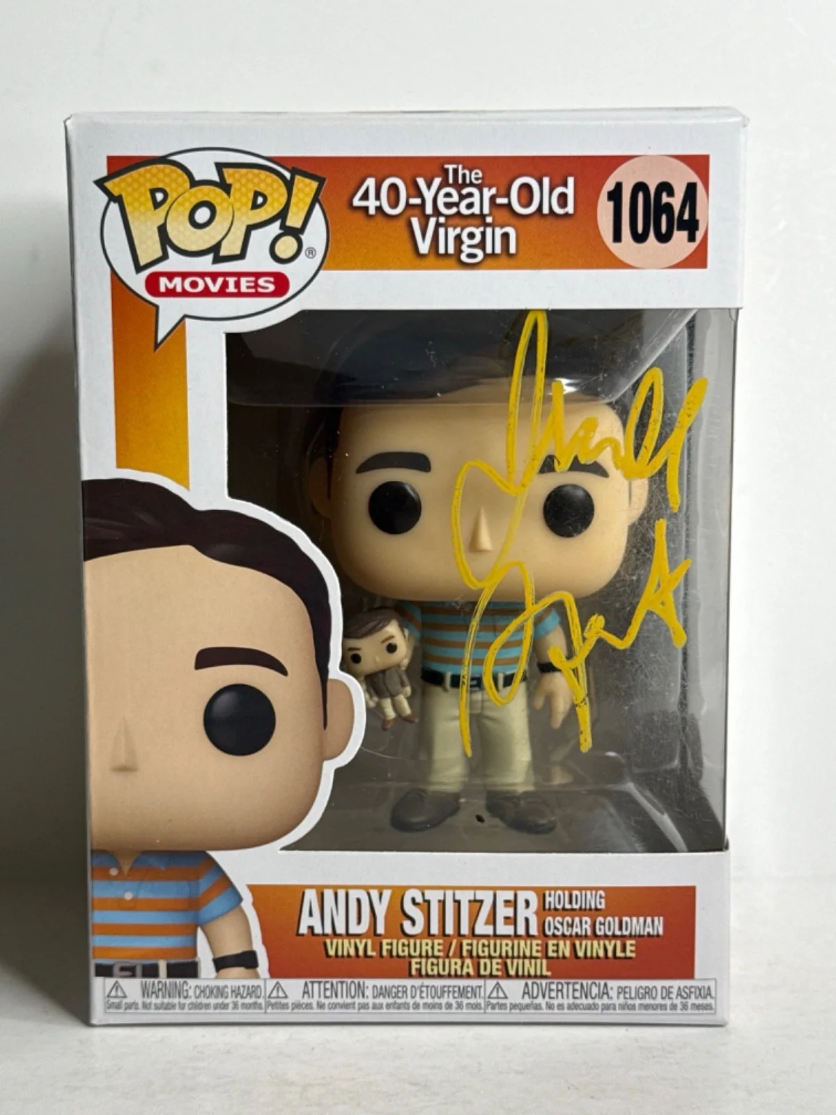 Judd Apatow — Judd Apatow Signed The 40 Year Old Virgin Funko #1064 JSA AY04603