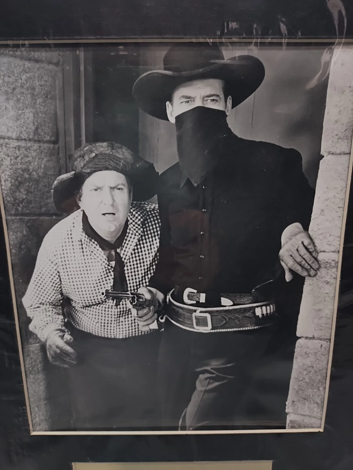 original black and white autograph picture charlesstarett ,and smiley burnette, изображение 2