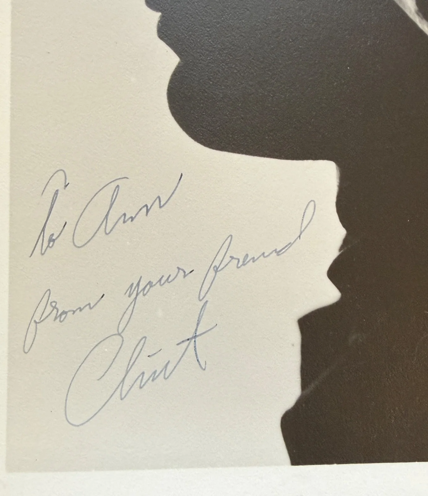 Clint Eastwood — Clint Eastwood Signed 8" x 10" Photograph Rawhide Rowdy Yates LS, image 2