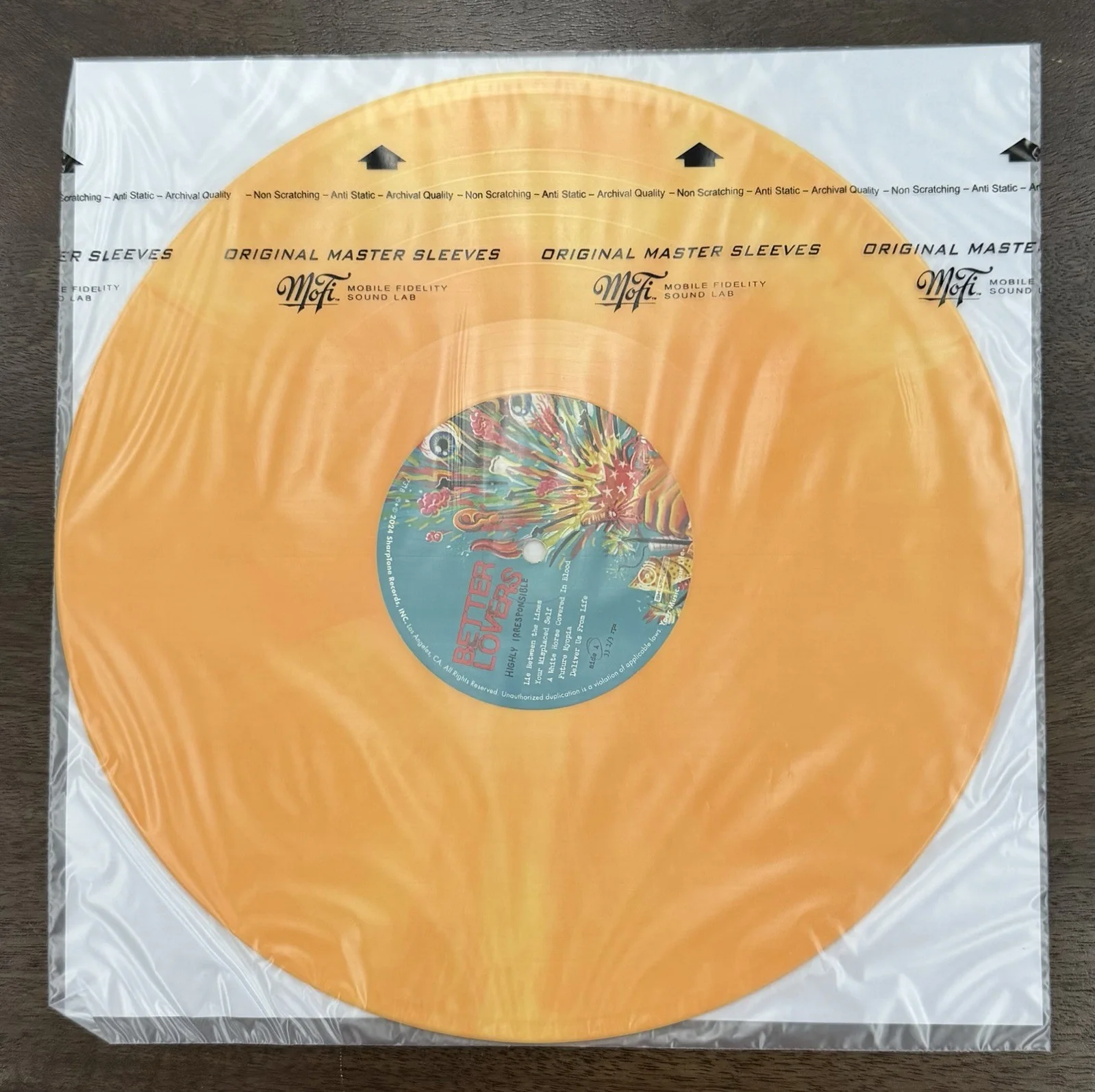 Better Lovers SIGNED Highly Irresponsible Vinyl LP Record Autographed Orange, image 3