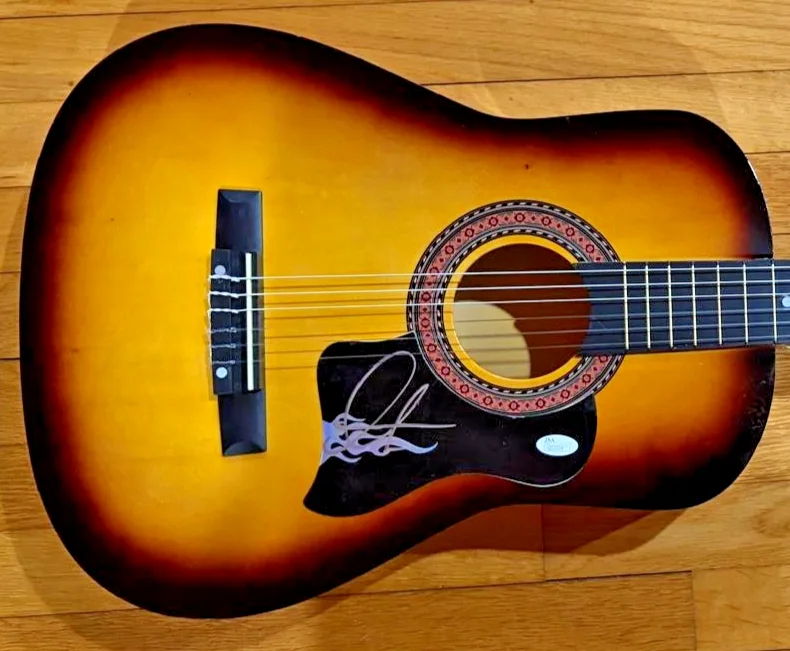 Adam Levine — ADAM LEVINE SIGNED AUTOGRAPHED ACOUSTIC GUITAR MAROON 5 THIS LOVE JSA COA A