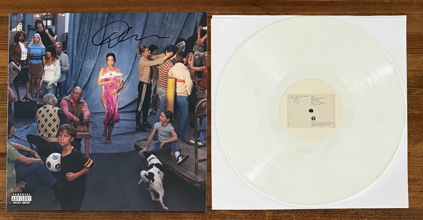 Demi Lovato SIGNED Its Not That Deep White Vinyl Cover Beckett BAS COA Autograph, изображение 4