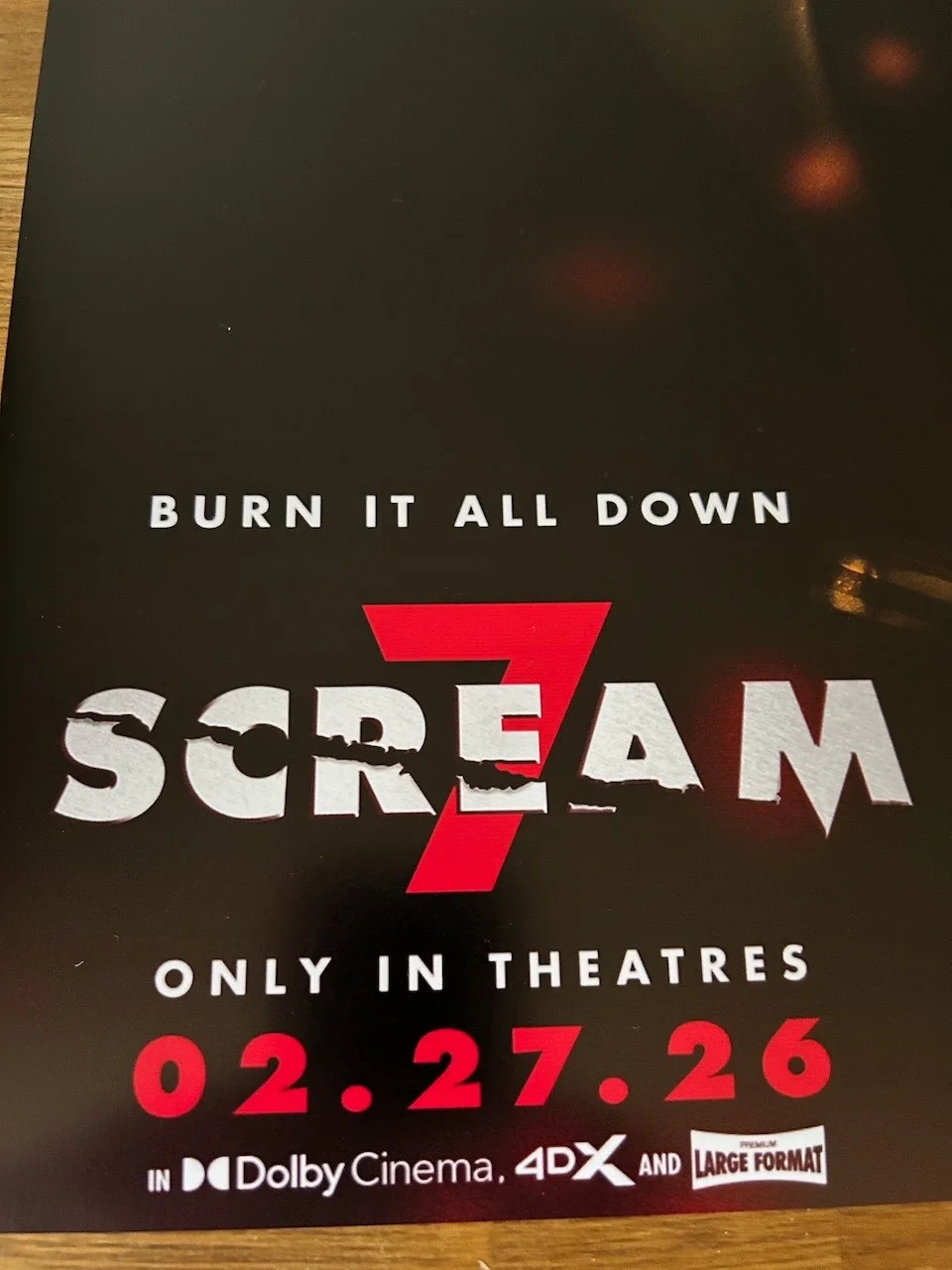Poster Scream 7 sized 43cm x 64cm (bit bigger than A2), image 4