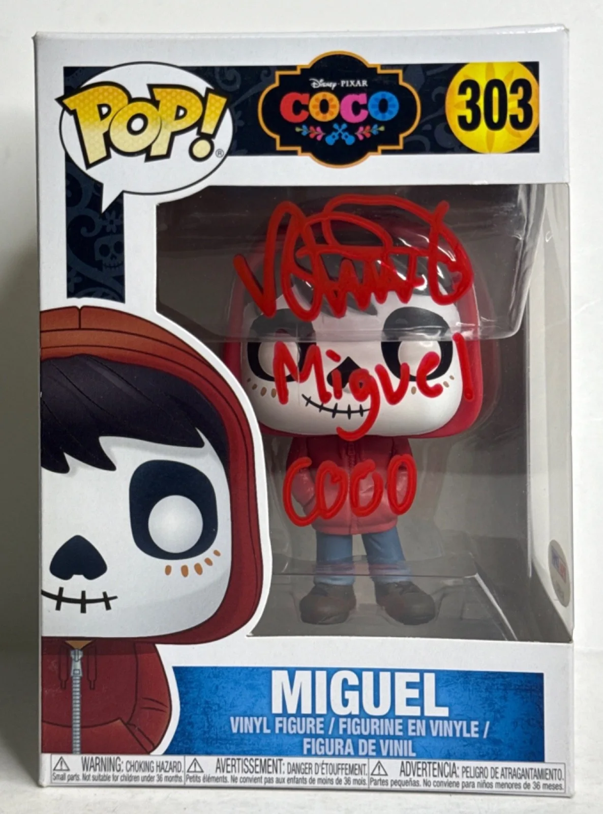 Anthony Gonzalez — Anthony Gonzalez Signed Disney Coco Miguel Funko #303 PSA 8A59602