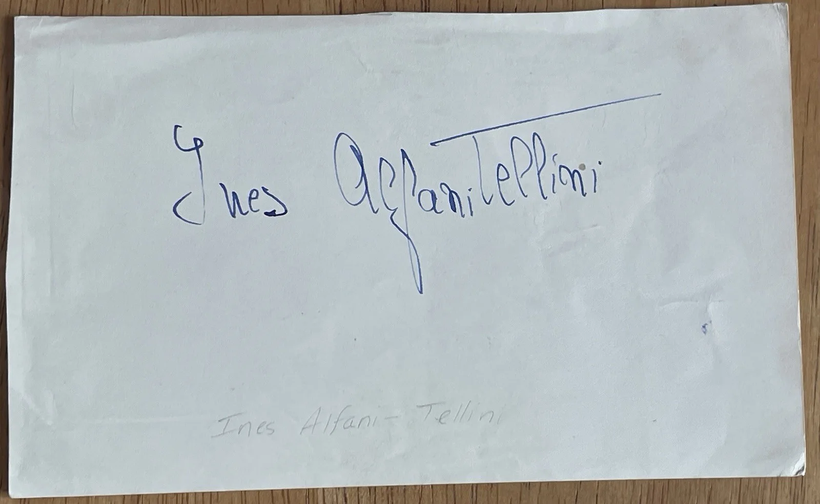 Italian Opera Soprano Ines Alfani Tellini Autograph, изображение 2