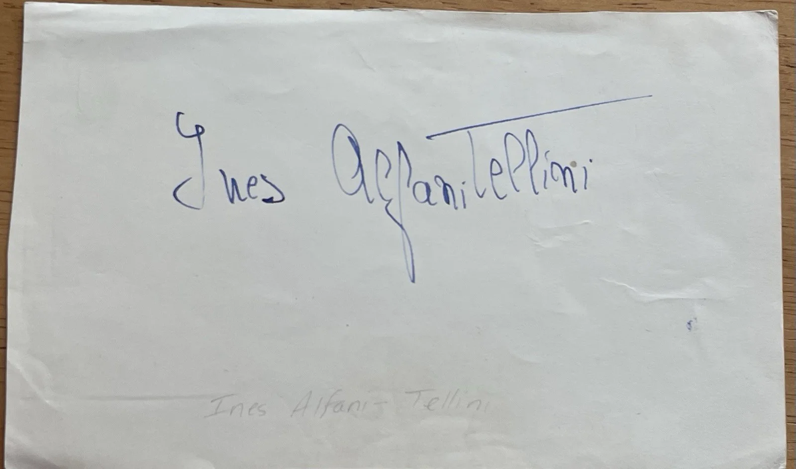 Italian Opera Soprano Ines Alfani Tellini Autograph, изображение 3