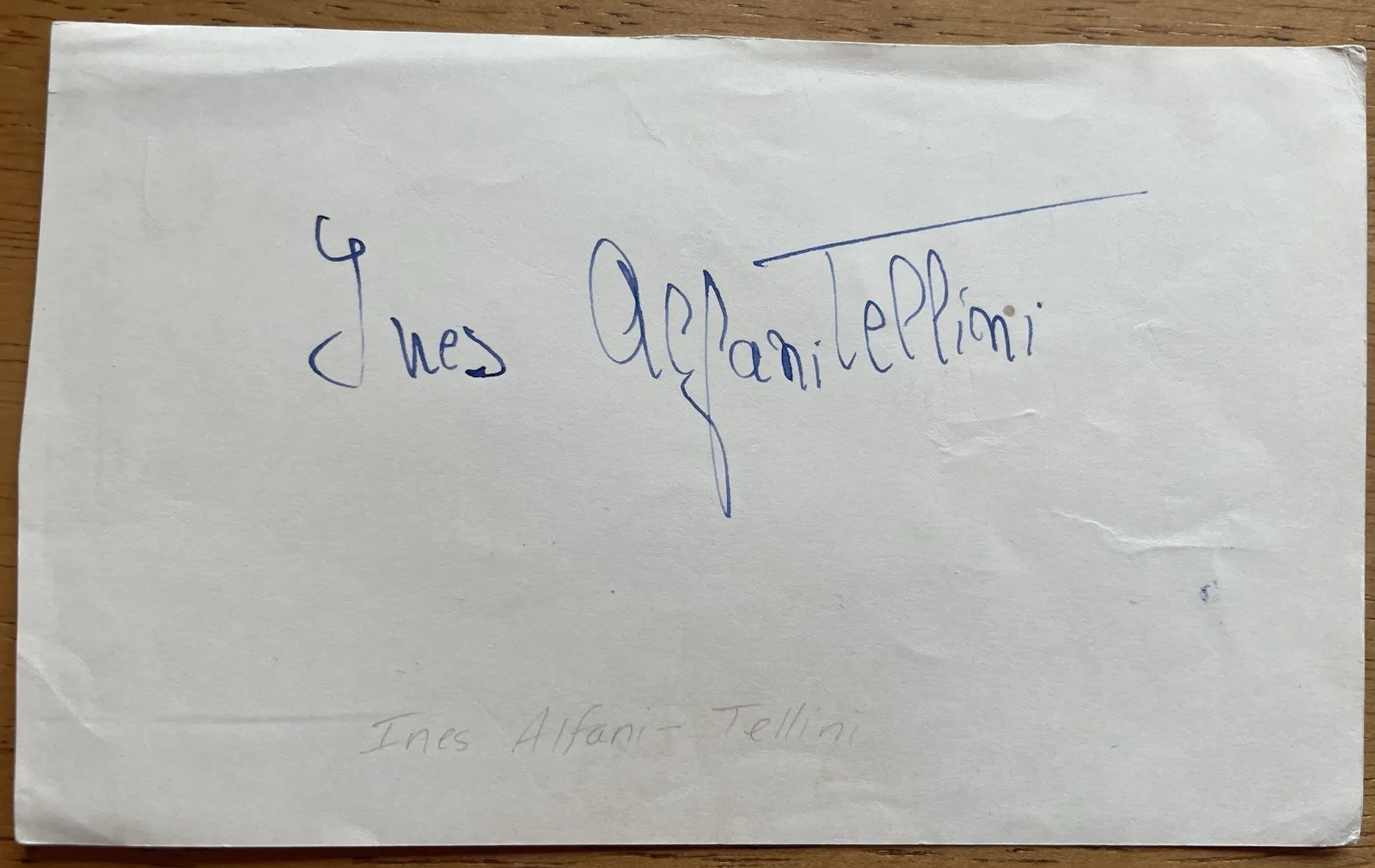 Italian Opera Soprano Ines Alfani Tellini Autograph, изображение 4