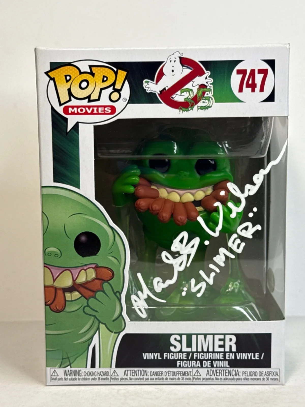Mark Bryan Wilson — Mark Bryan Wilson Signed Ghostbusters Slime Funko #747 PSA 9A25618