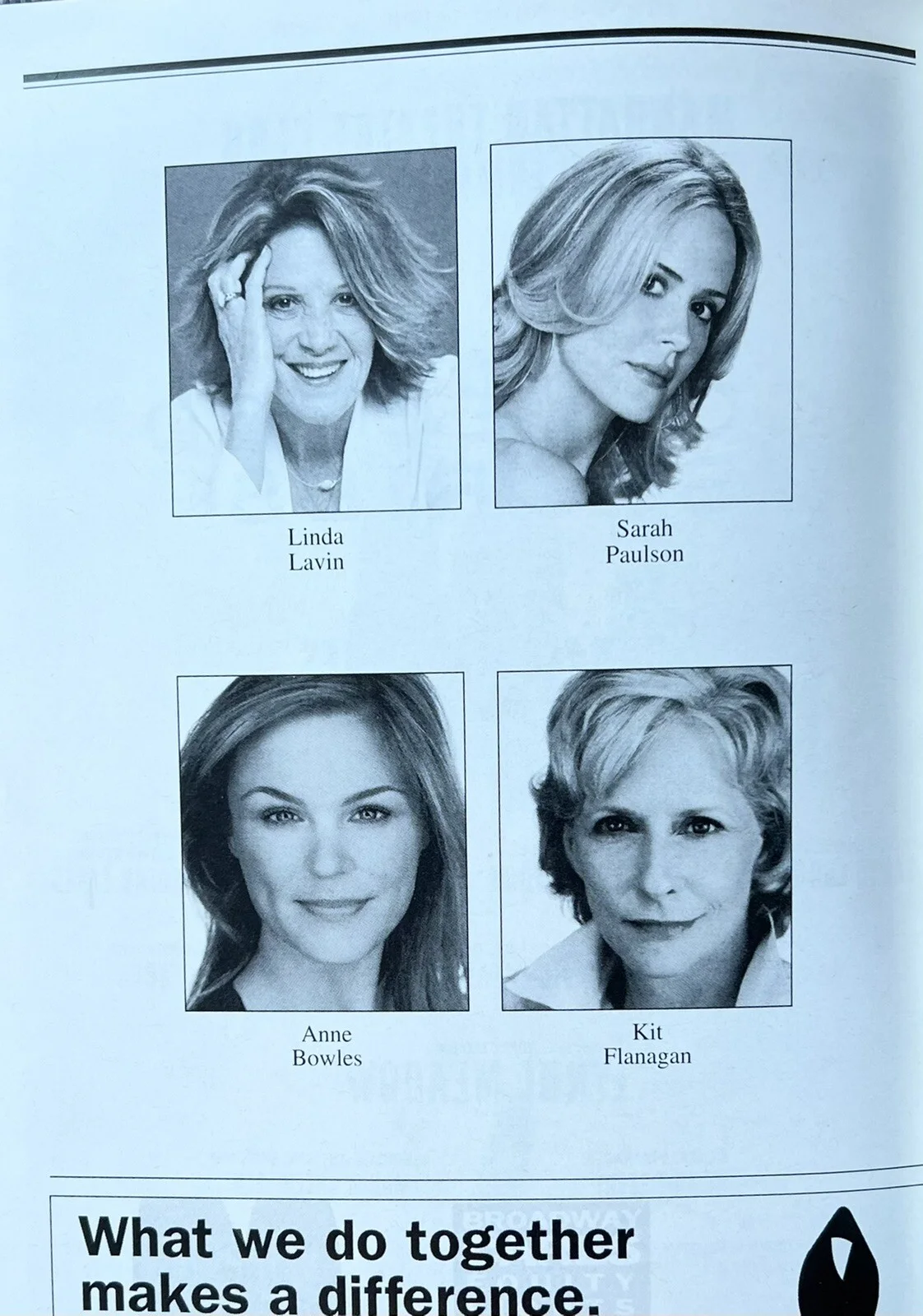 Collected Stories Signed In Person Playbill - Linda Lavin Anne Bowles Authentic, image 2