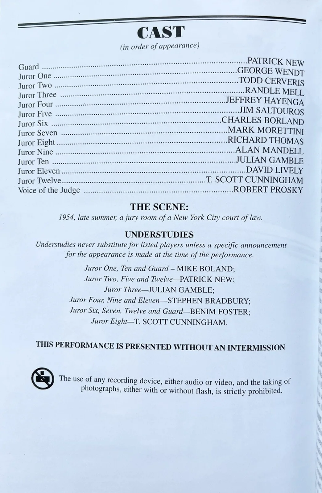 Richard Thomas & George Wendt Signed IP Twelve Angry Men Playbill - Authentic, image 2