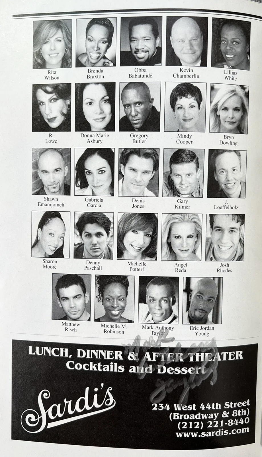 Chicago The Musical Signed In Person Bway Playbill Rita Wilson Brenda Braxton, изображение 2