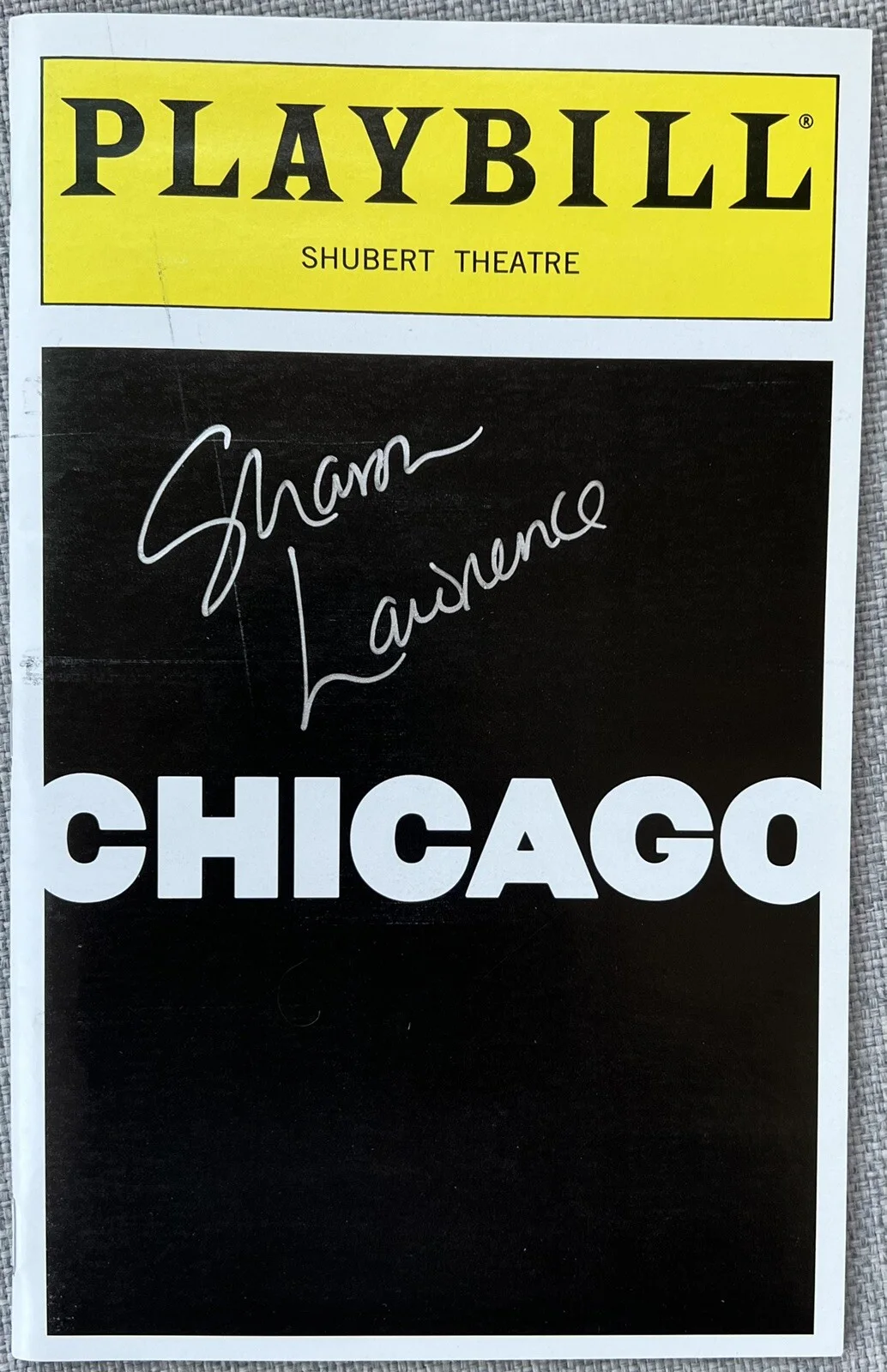 Sharon Lawrence — Sharon Lawrence Signed In Person CHICAGO Broadway Playbill - Authentic