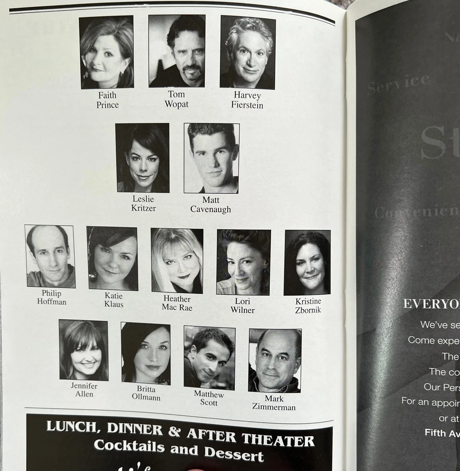 A Catered Affair Signed IP Broadway Playbill - Harvey Fierstein, Tom Wopat, изображение 2