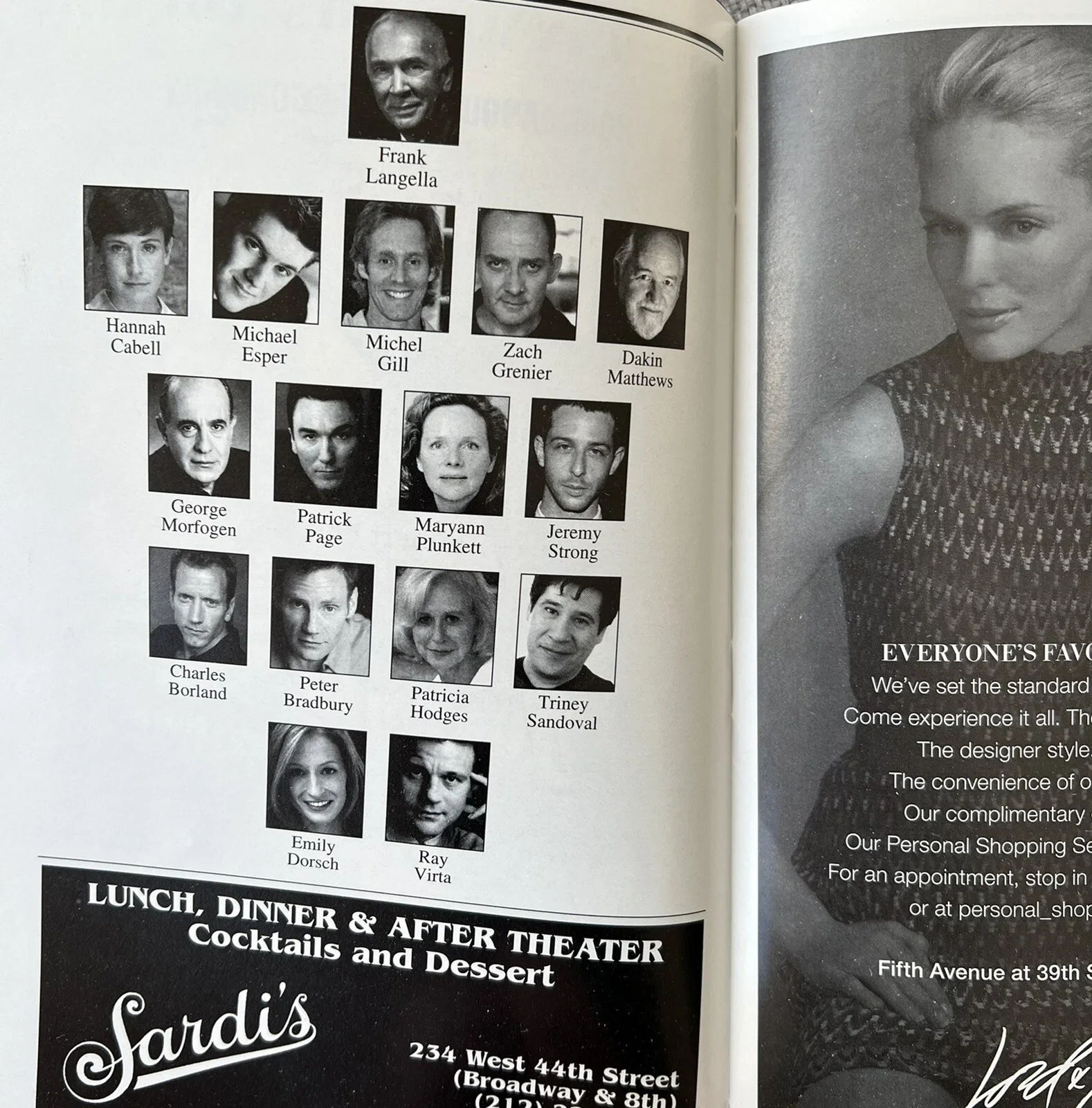 A Man For All Seasons Signed IP Broadway Playbill Frank Langella, Jeremy Strong, image 2