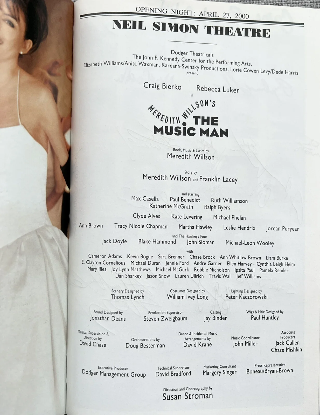 The Music Man Signed In Person Broadway Playbill Craig Bierko Rebecca Luker, изображение 4