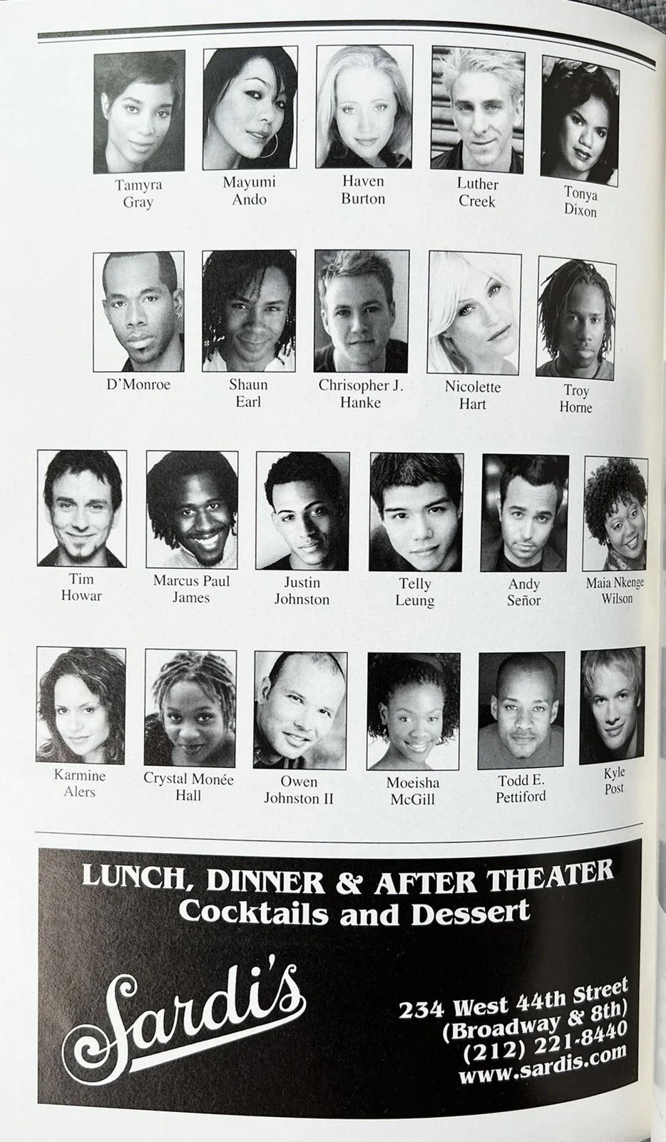 RENT Signed In Person Broadway Playbill - Tamyra Gray Luther Creek Mayumi Ando, изображение 2