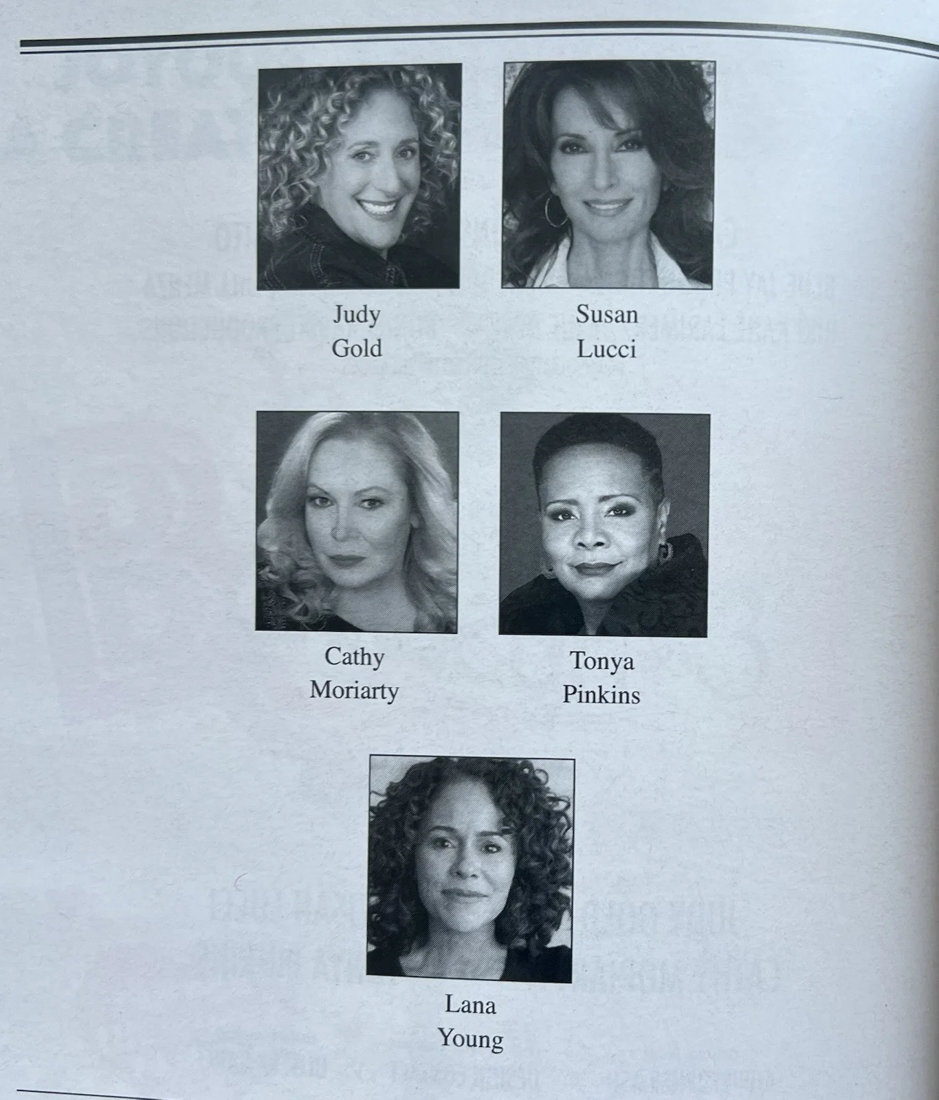 Judy Gold Tonya Pinkins Veanne Cox Susan Lucci Signed IP Off Broadway Playbill, изображение 2