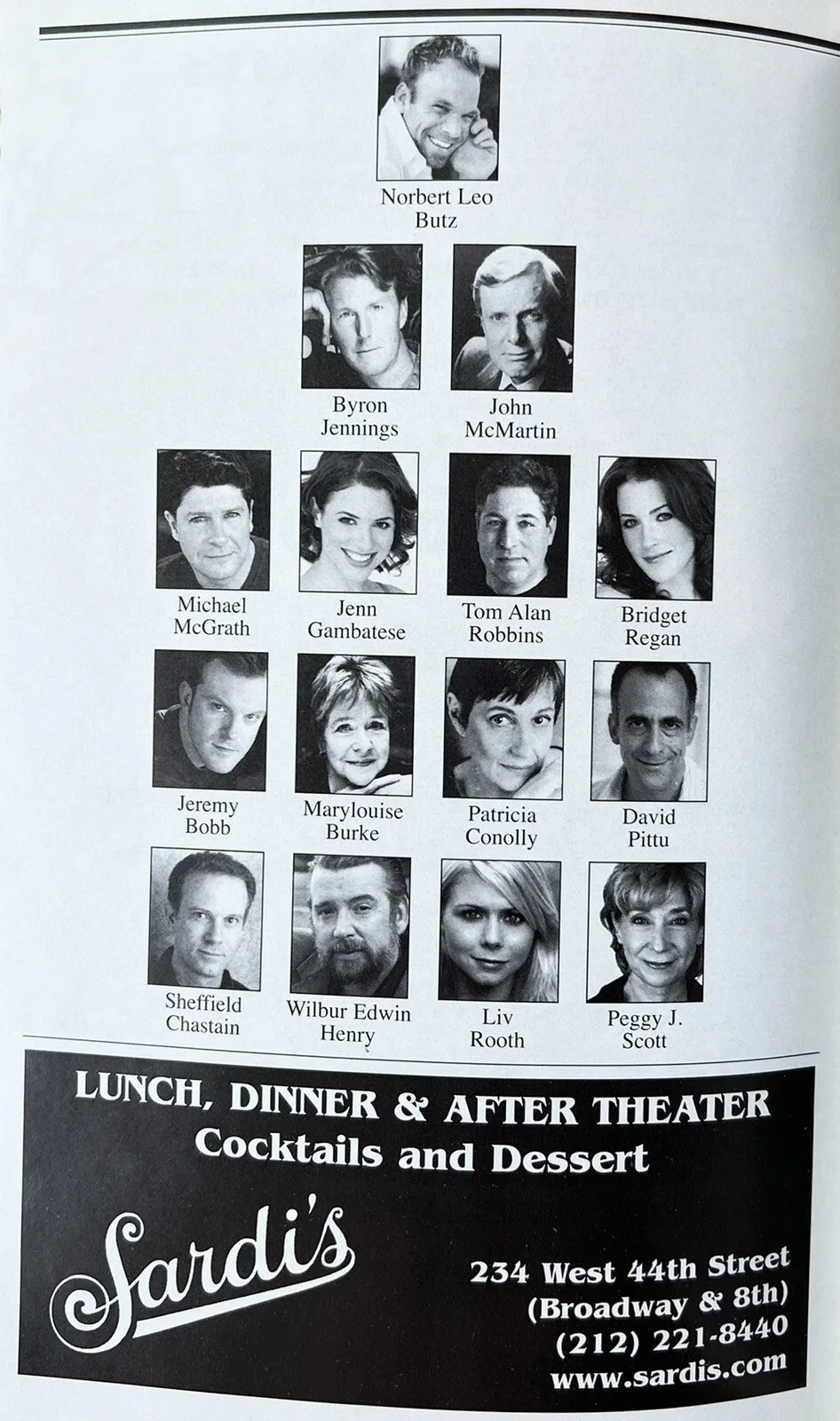 Byron Jennings John McMartin Norbert Leo Butz Signed In Person Broadway Playbill, изображение 2