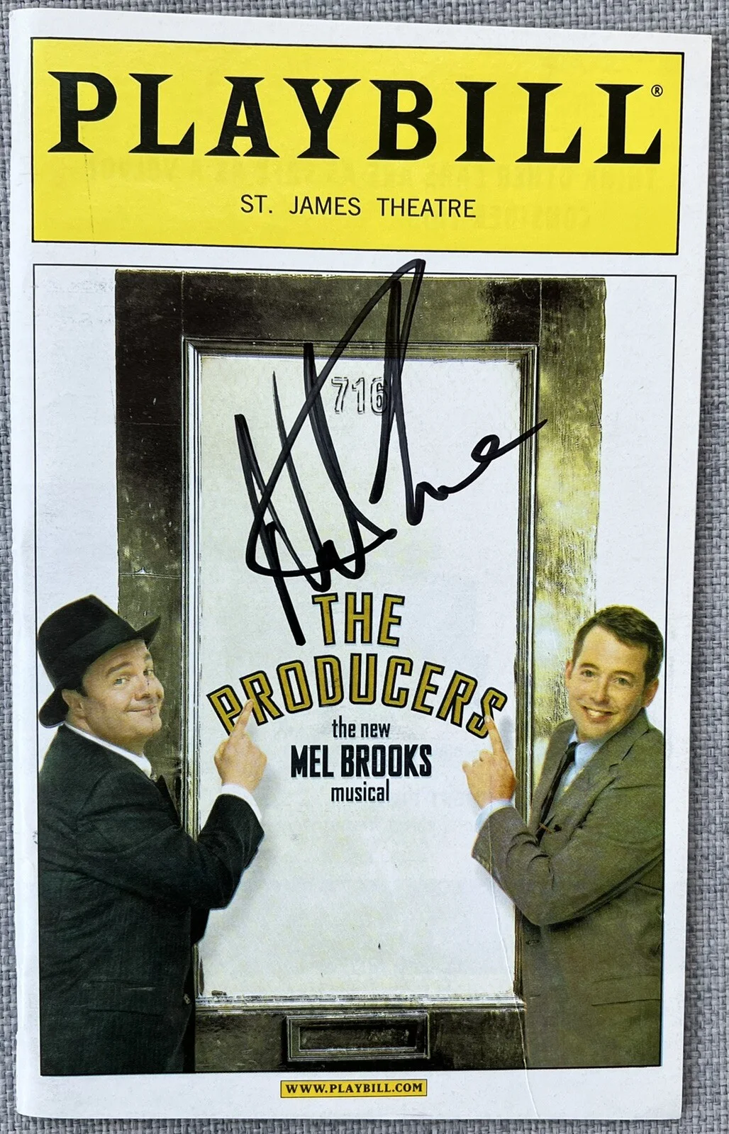 Nathan Lane — Nathan Lane Signed In Person The Producers Broadway Playbill - Authentic