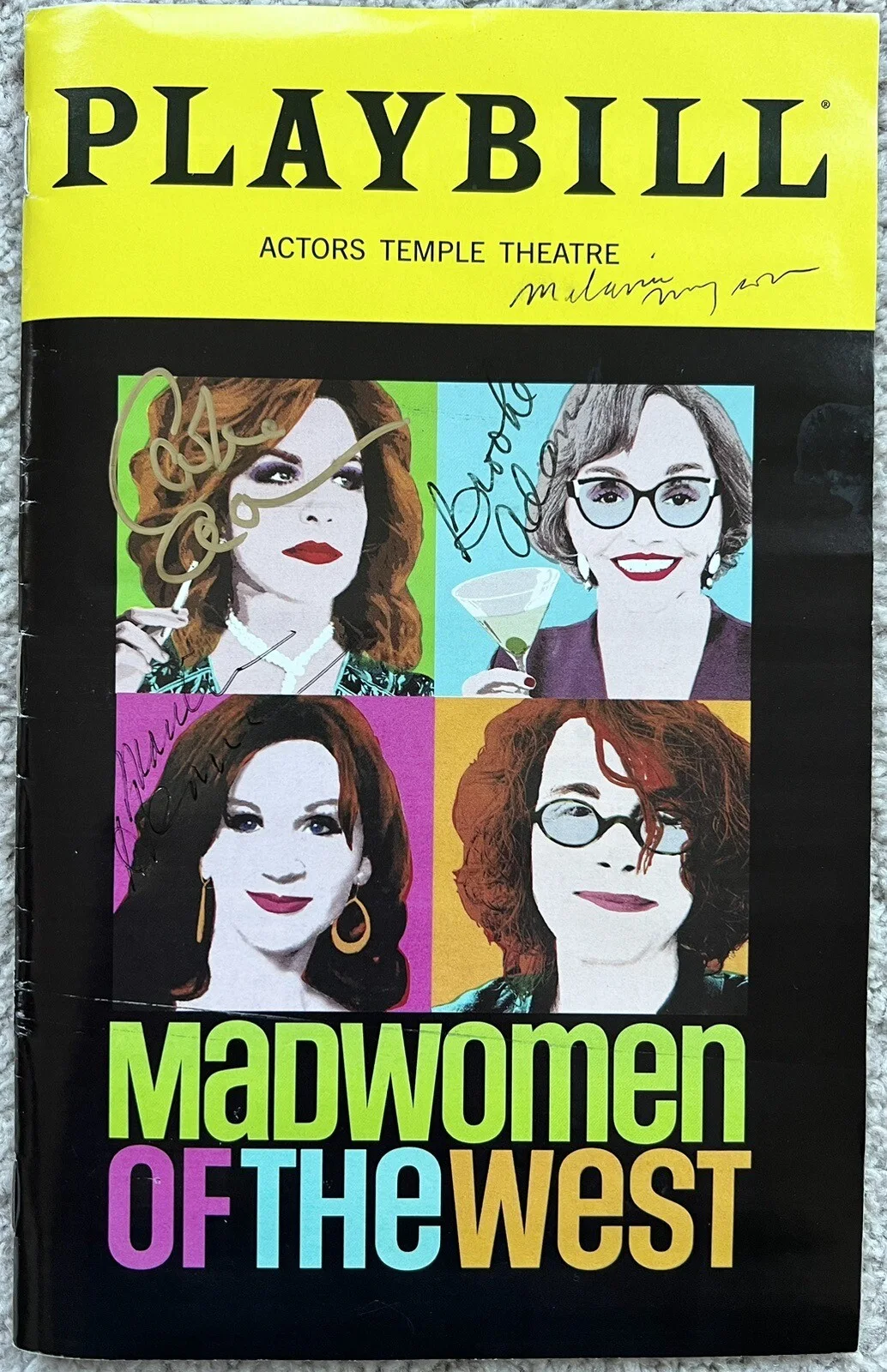 marilu henner — Madwomen of the West Signed Playbill Caroline Aaron Marilu Henner Melanie Mayron