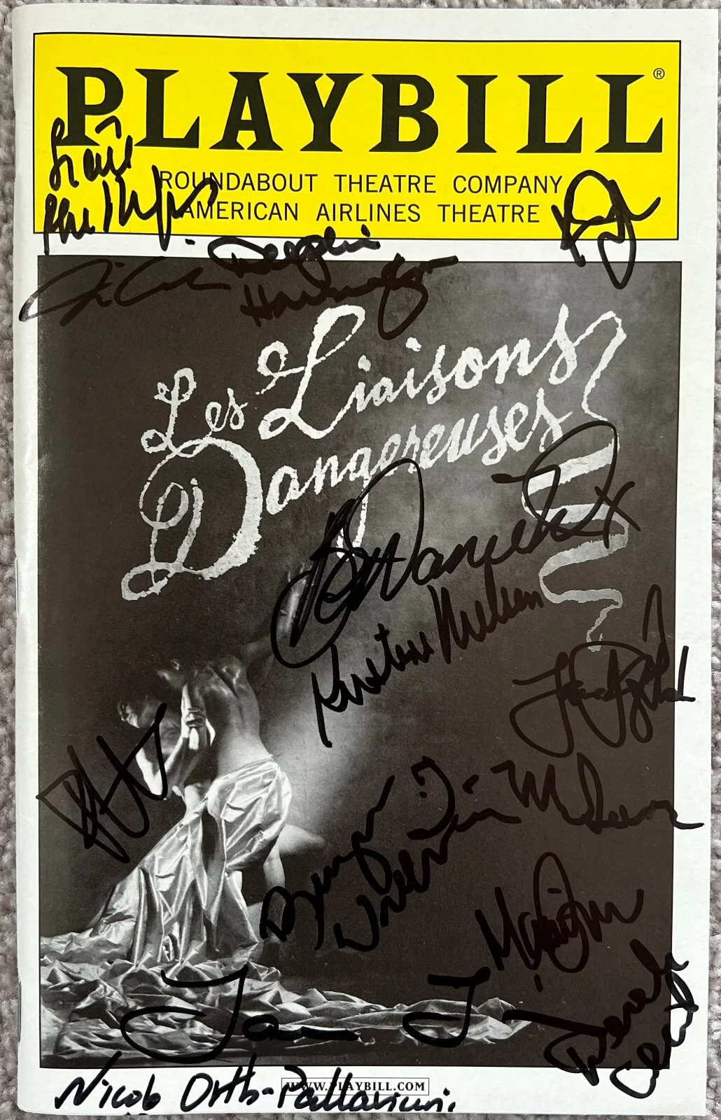 Laura Linney — Les Liaisons Dangereuses Signed Broadway Playbill Laura Linney, Benjamin Walker