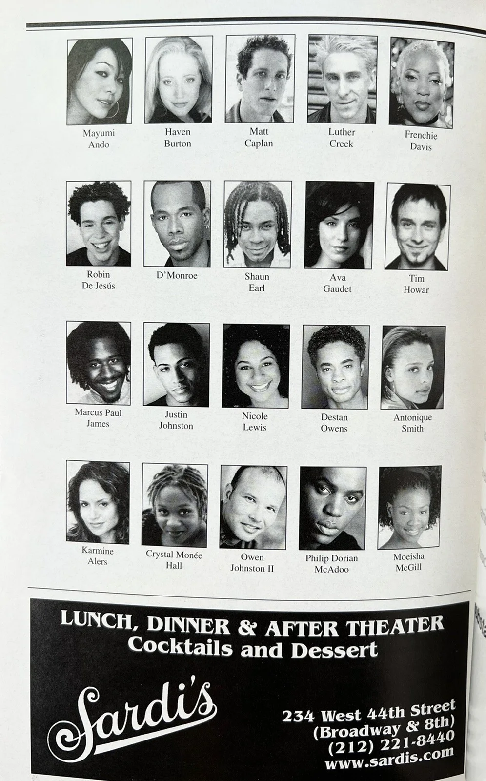 RENT Signed In Person Broadway Playbill - Frenchie Davis Matt Caplan Ava Gaudet, image 2