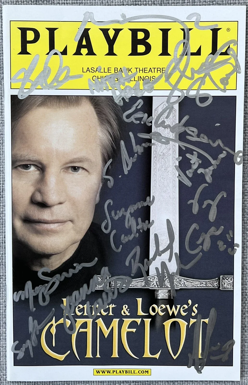 Michael York — Michael York Signed In Person Lerner & Loewe's CAMELOT Playbill - Authentic