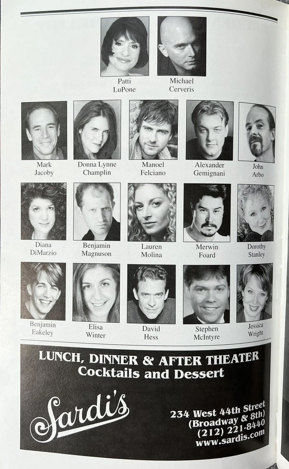 Sweeney Todd Signed In Person Broadway Playbill Patti LuPone Michael Cerveris, image 2