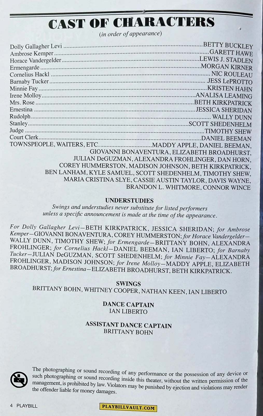HELLO, DOLLY! Signed Playbill - Garett Hawe Lewis J Stadlen Jessica Sheridan, изображение 2