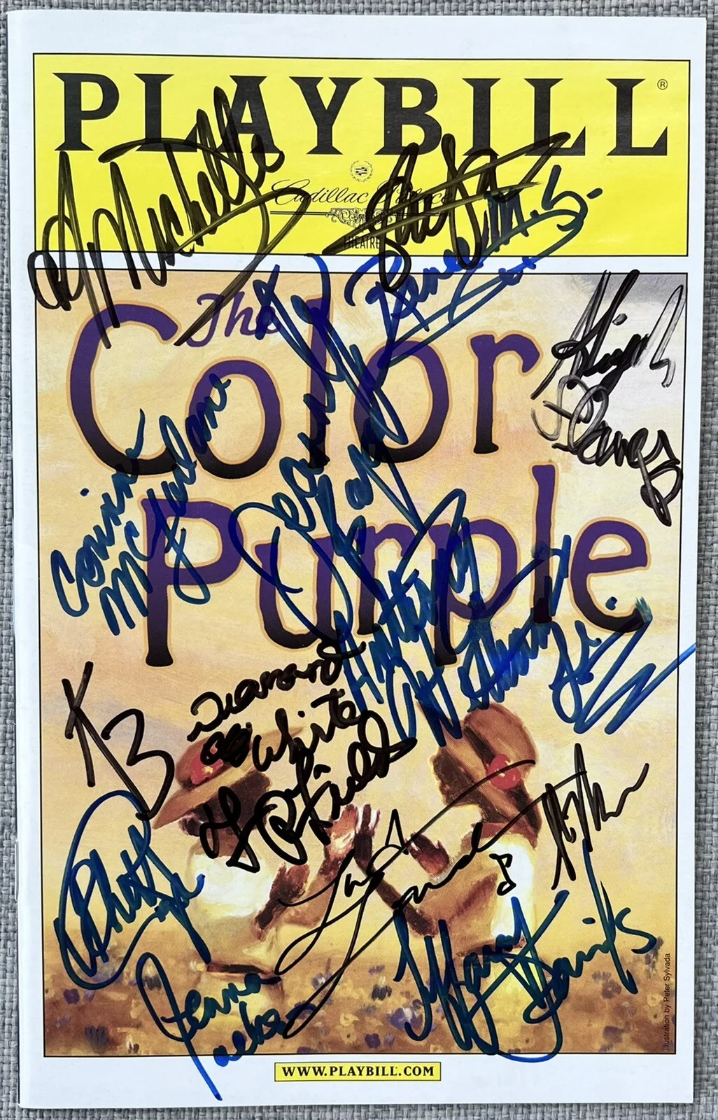 The Color Purple Signed Playbill - Michelle Williams LaToya London Oprah Winfrey, изображение 2