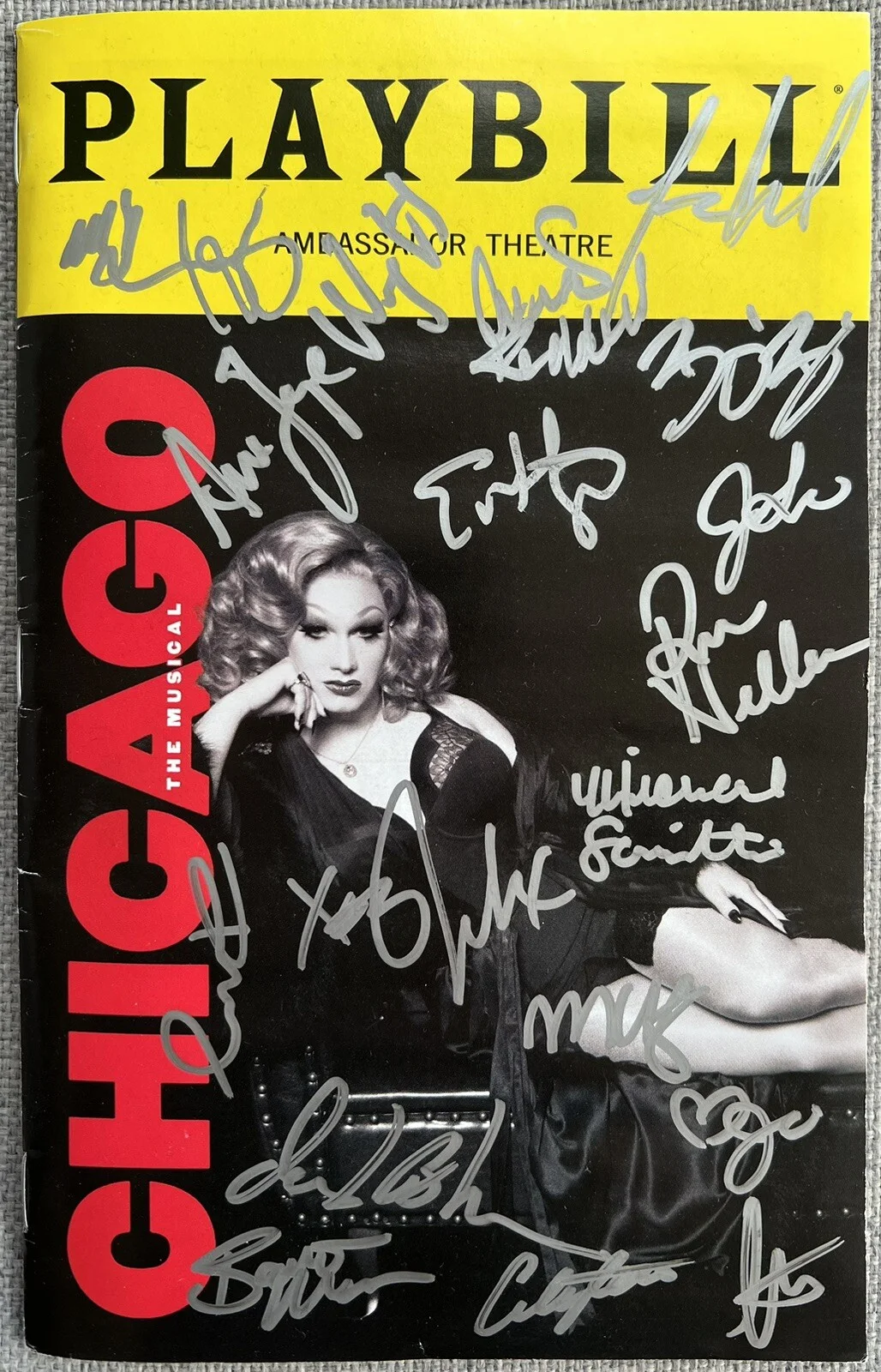 Jinkx Monsoon — Jinkx Monsoon Signed In Person CHICAGO The Musical Broadway Playbill Authentic