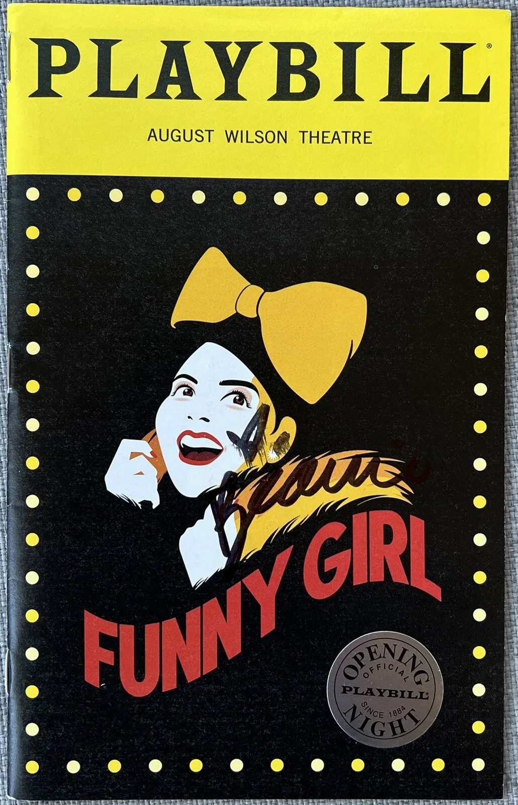 Beanie Feldstein — Beanie Feldstein Signed IP FUNNY GIRL Opening Night Broadway Playbill Authentic