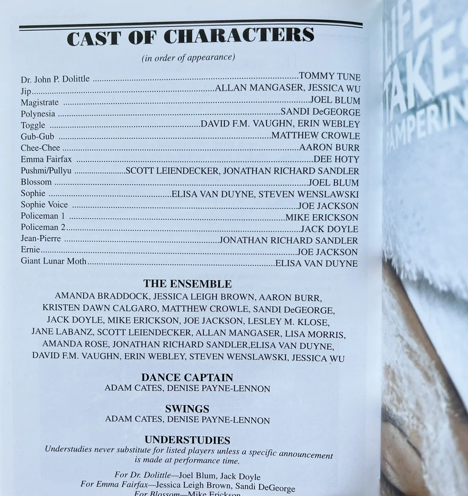 Tommy Tune Signed In Person Dr Dolittle Playbill - Authentic, image 2