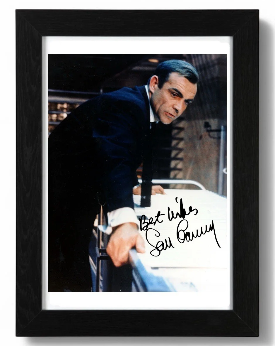 Sean Connery Signed Autograph PHOTO Pre Print 6x4/A4/ Framed James Bond, изображение 2