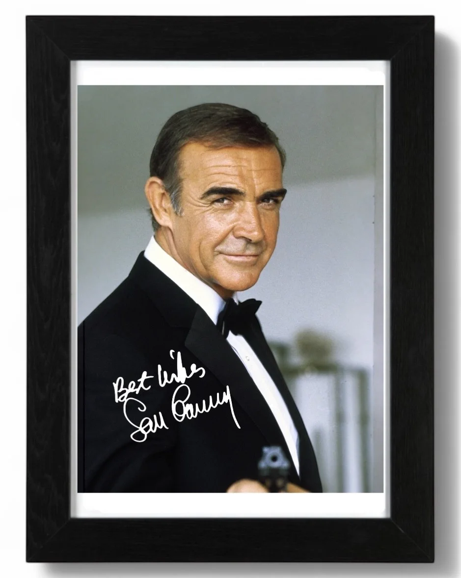Sean Connery Signed Autograph PHOTO Pre Print 6x4/A4/ Framed James Bond, изображение 3
