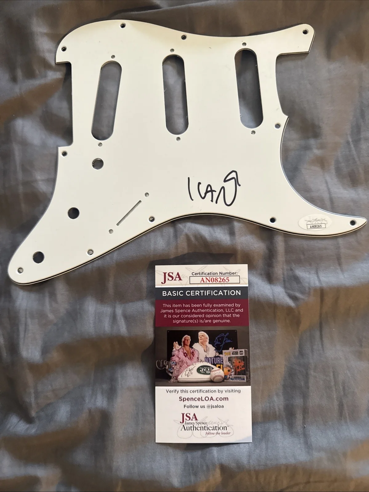 Men Without Hats Ivan Doroschuk JSA Signed Autographed Pickguard Safety dance, image 3