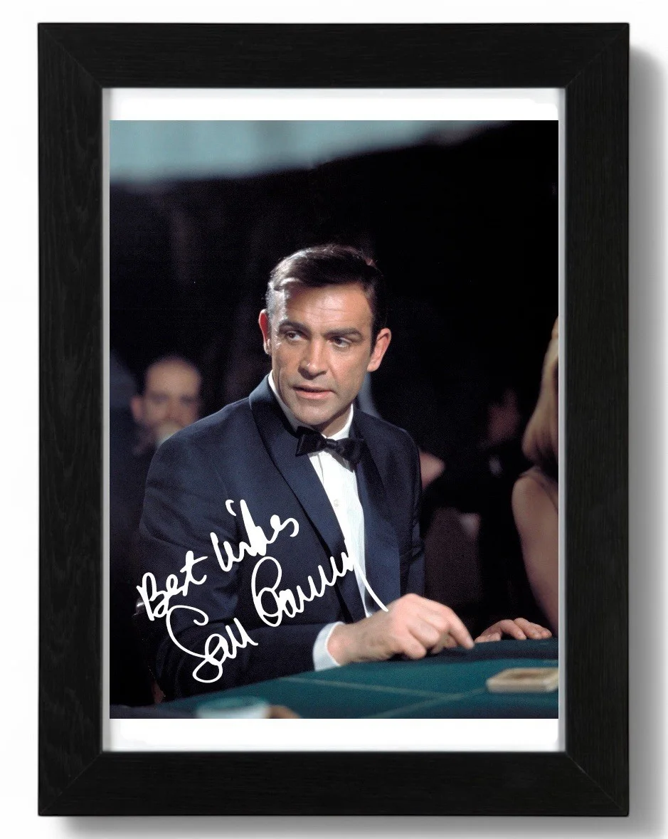 Sean Connery Signed Autograph PHOTO Pre Print 6x4/A4/ Framed James Bond, изображение 2