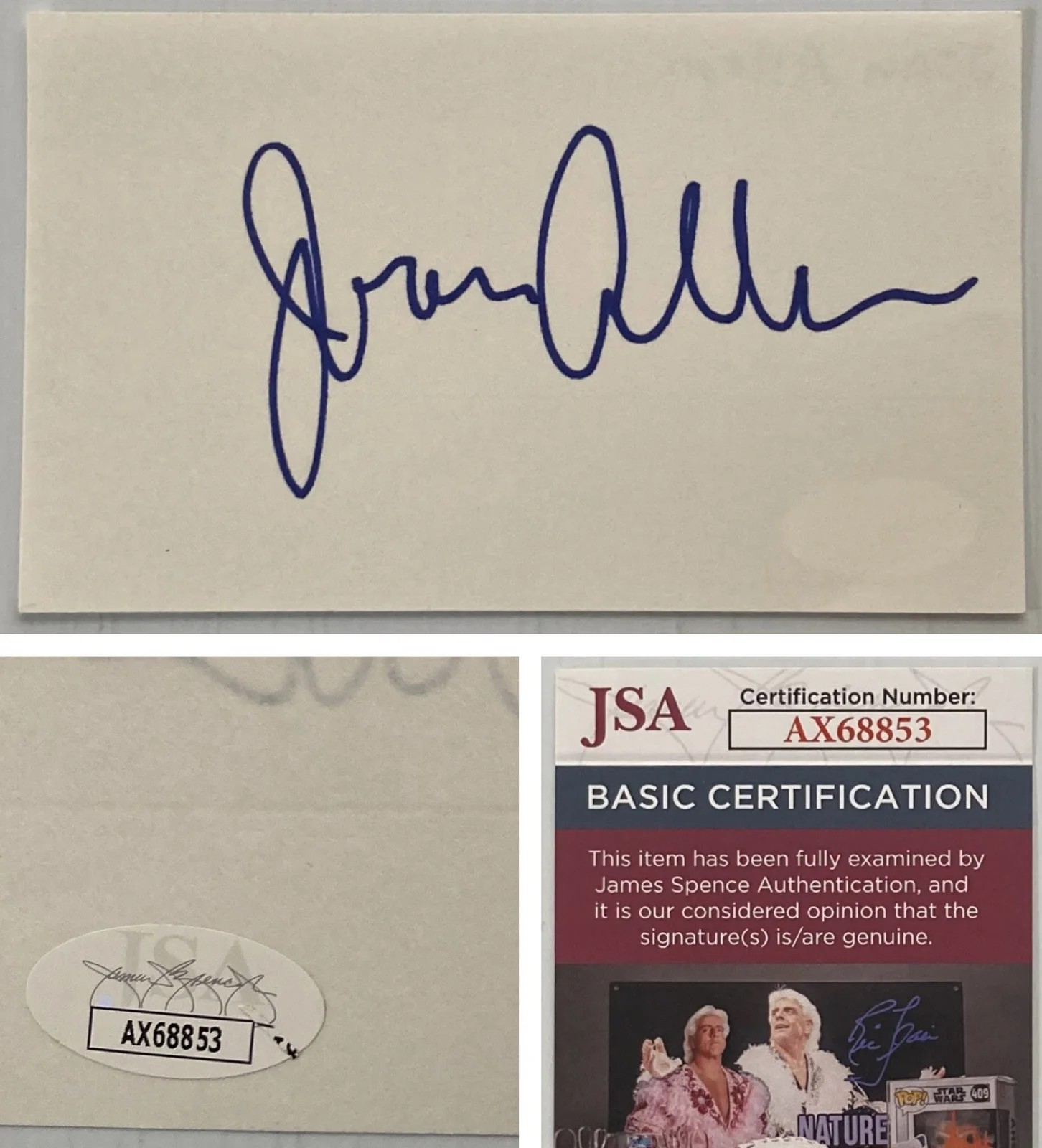 Joan Allen — Nixon Bourne Joan Allen Signed Autograph 3x5 Index Card - JSA Cert - FREE S&H!