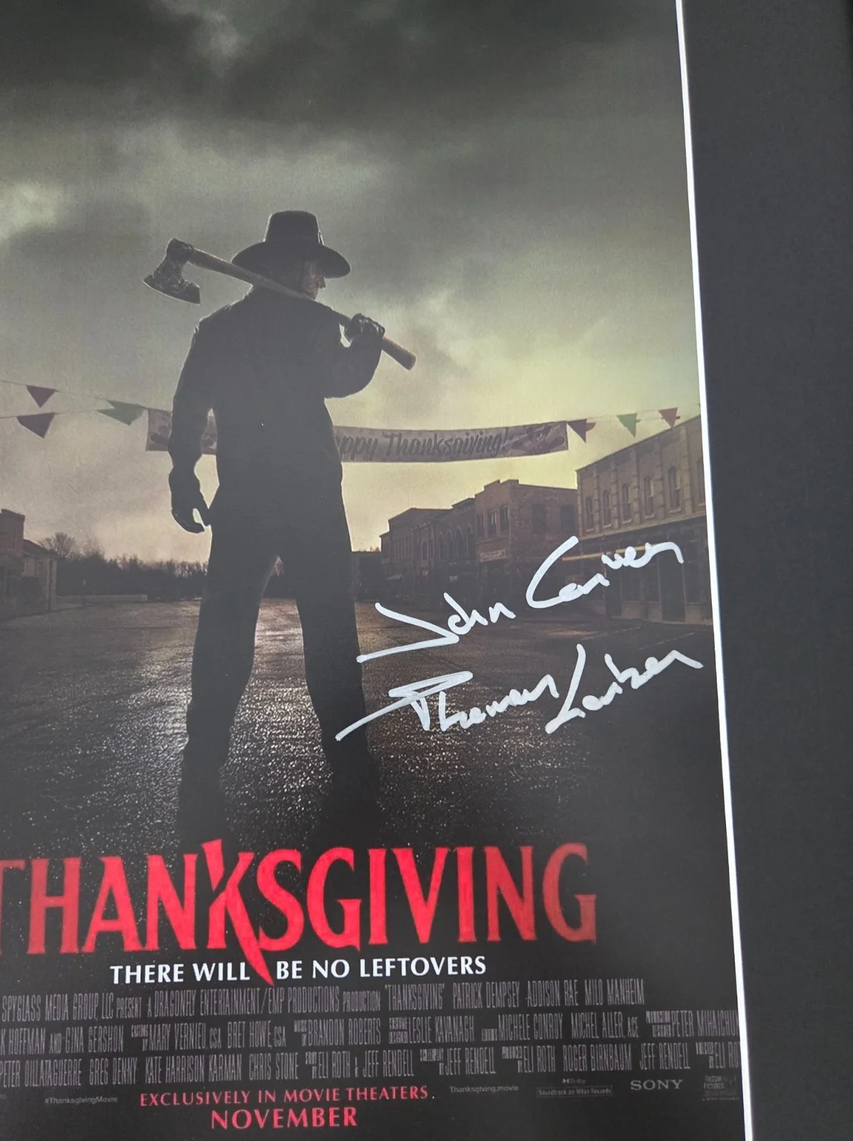 Thomas Lorber Signed Thanksgiving 16x20 Poster Display Framed ICON, image 2