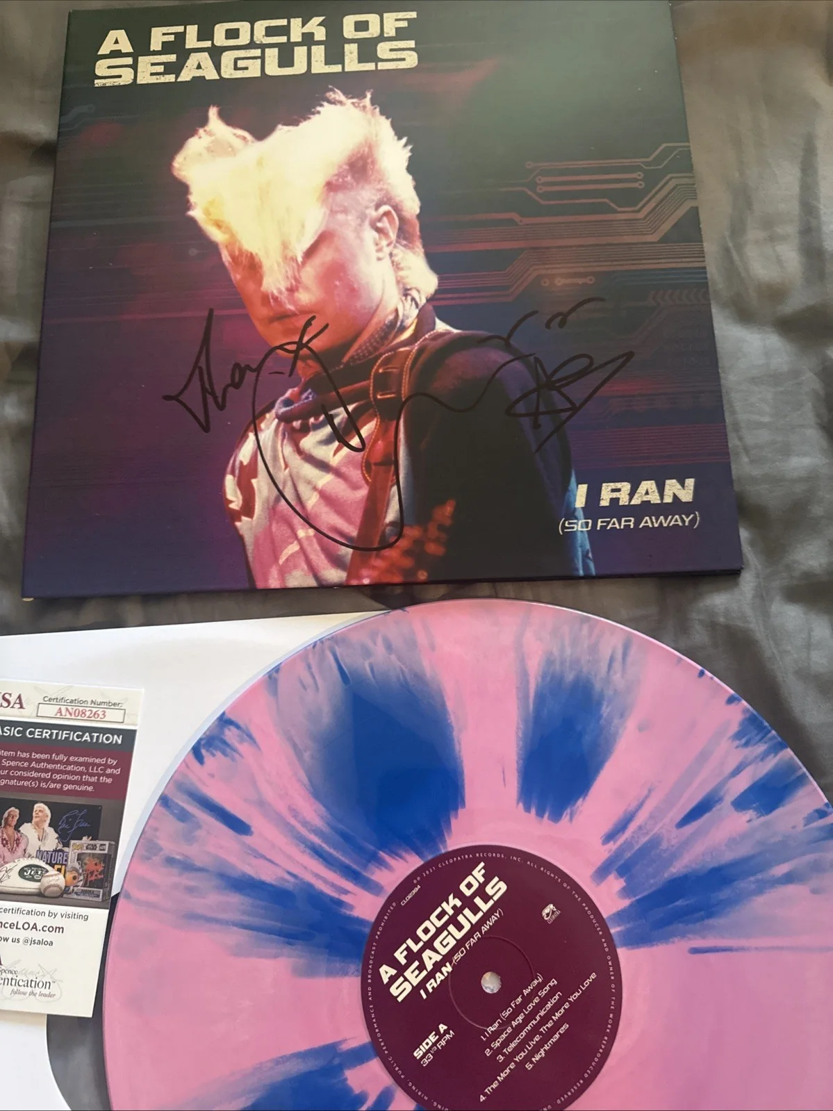 Mike Score SIGNED Limited Edition LPautographed JSA COA Flock Of Seagulls I Ran, изображение 3