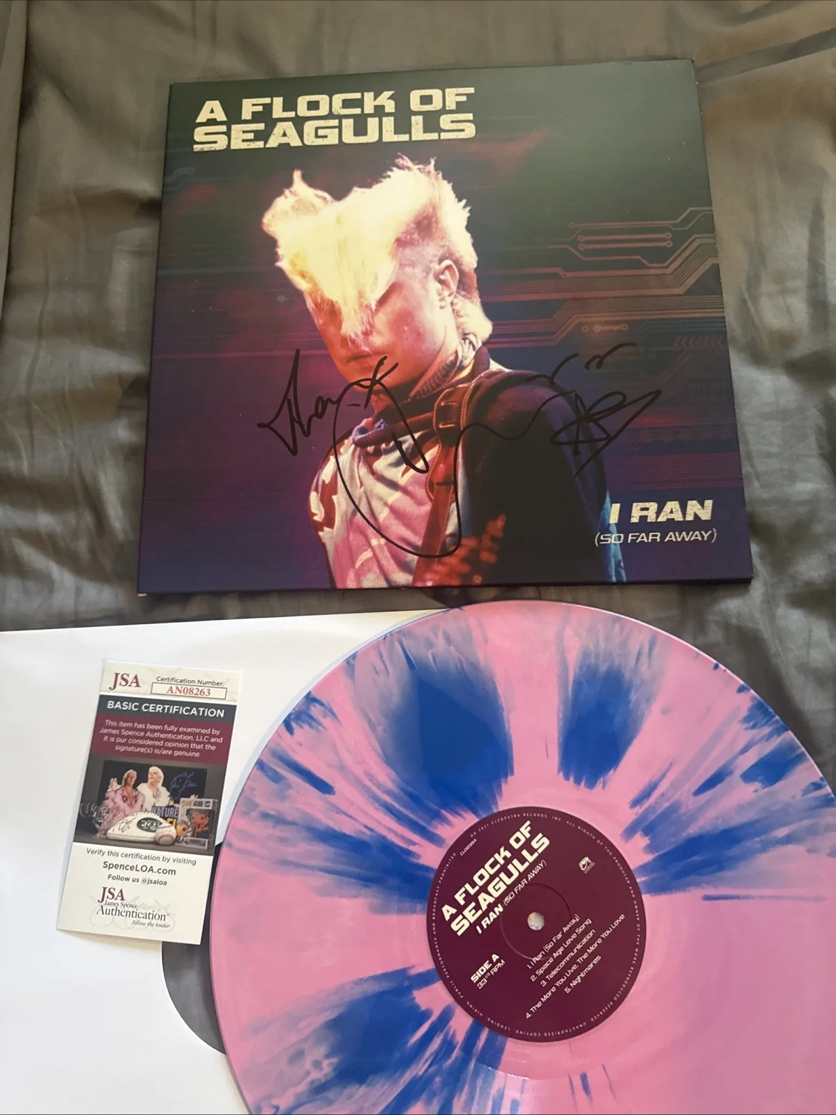 Mike Score SIGNED Limited Edition LPautographed JSA COA Flock Of Seagulls I Ran, изображение 4