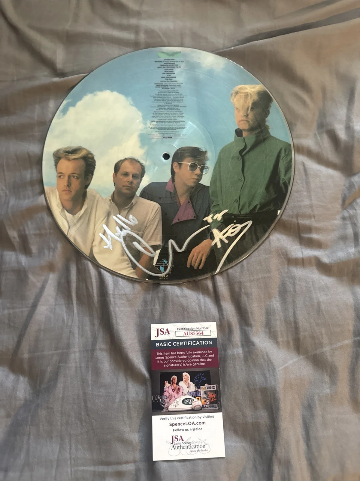 Mike Score SIGNED Vinyl LP Record Picture Disc JSA COA Flock Of Seagulls I Ran, image 3