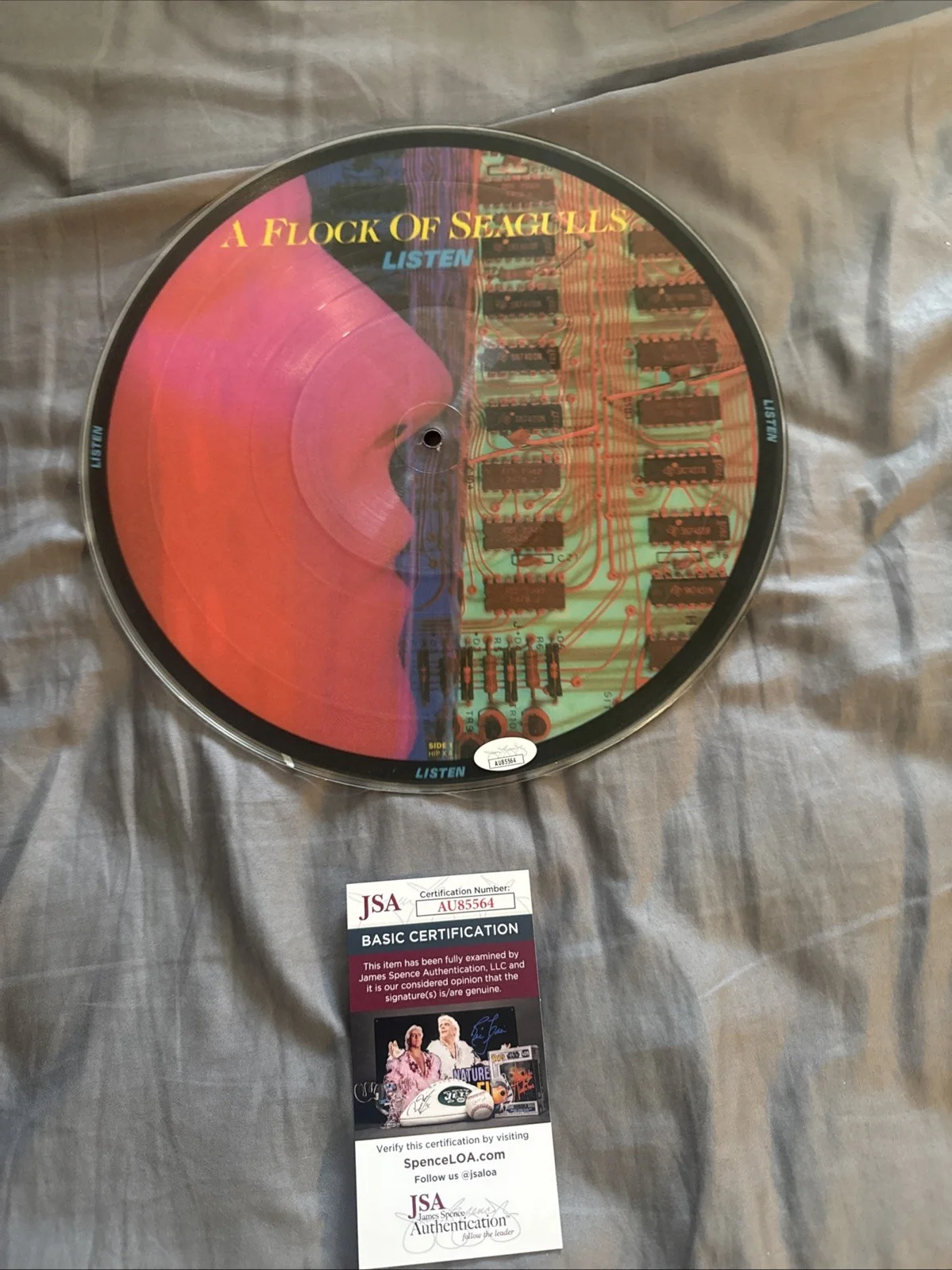 Mike Score SIGNED Vinyl LP Record Picture Disc JSA COA Flock Of Seagulls I Ran, image 5