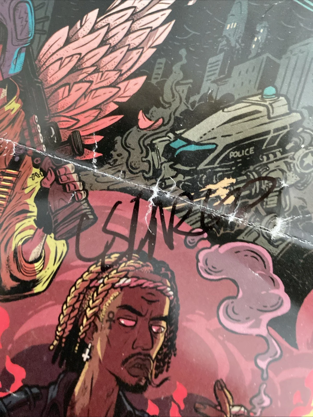 The Flatbush Zombies Poster Signed by All Members With Unsigned Poster, image 4