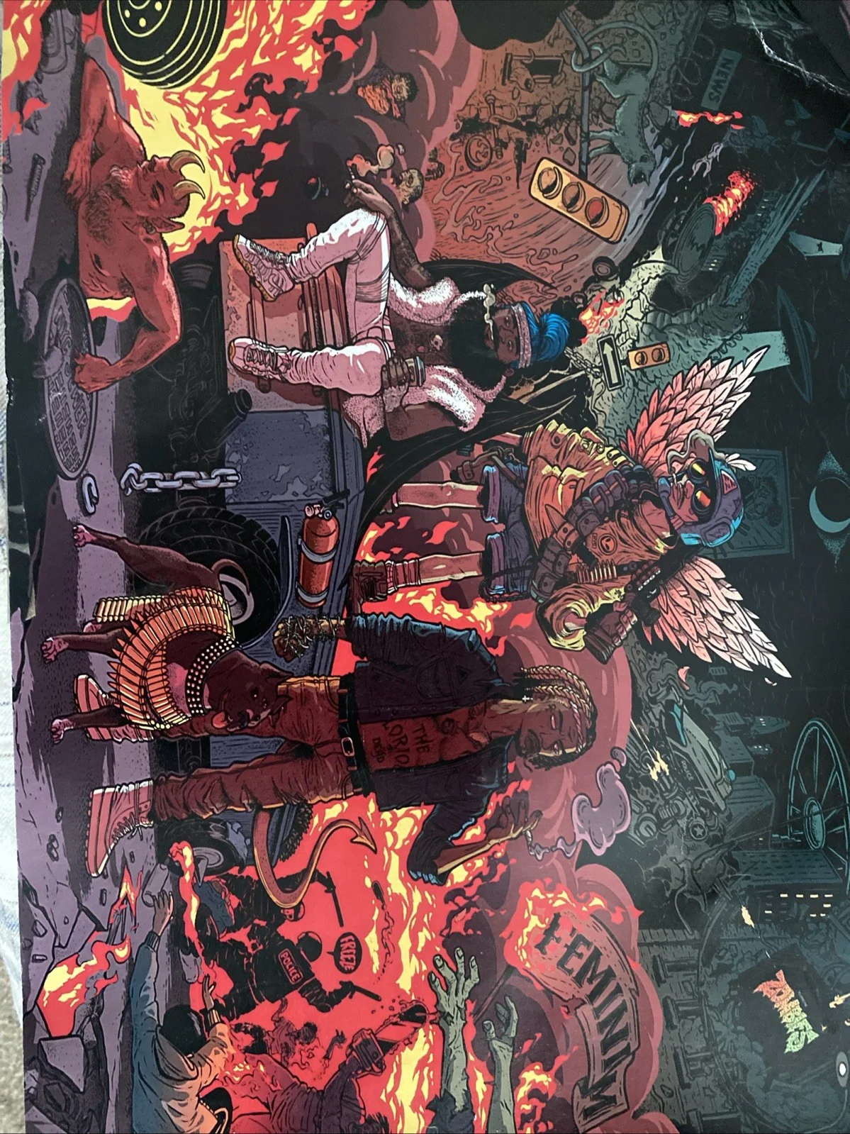 The Flatbush Zombies Poster Signed by All Members With Unsigned Poster, image 5