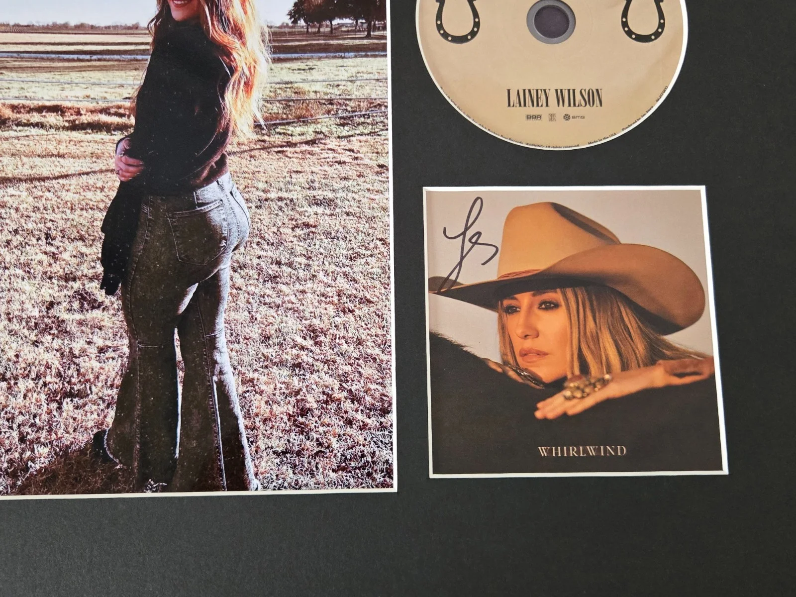 Lainey Wilson Signed Whirlwind CD + Photo Display 16x20 Framed, image 2