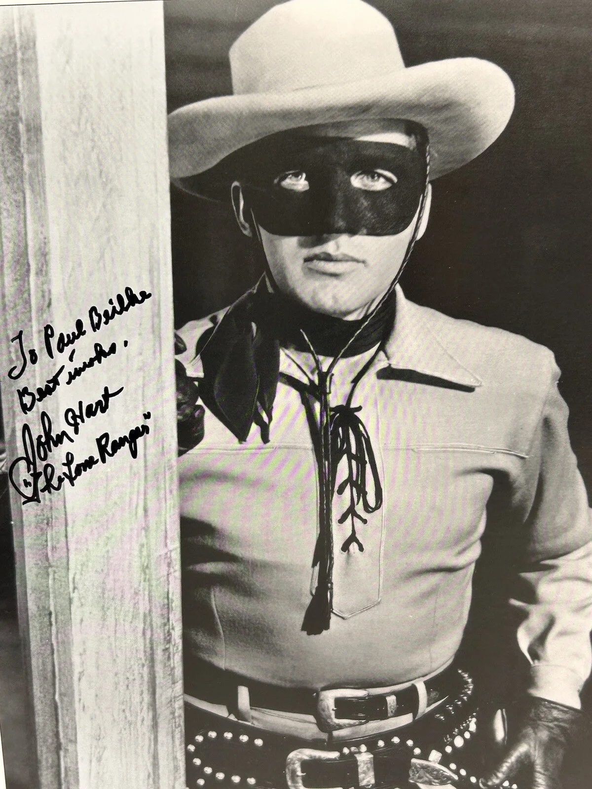 John Hart — John Hart “Lone Ranger” American Actor 8x10 B/W Picture Signed
