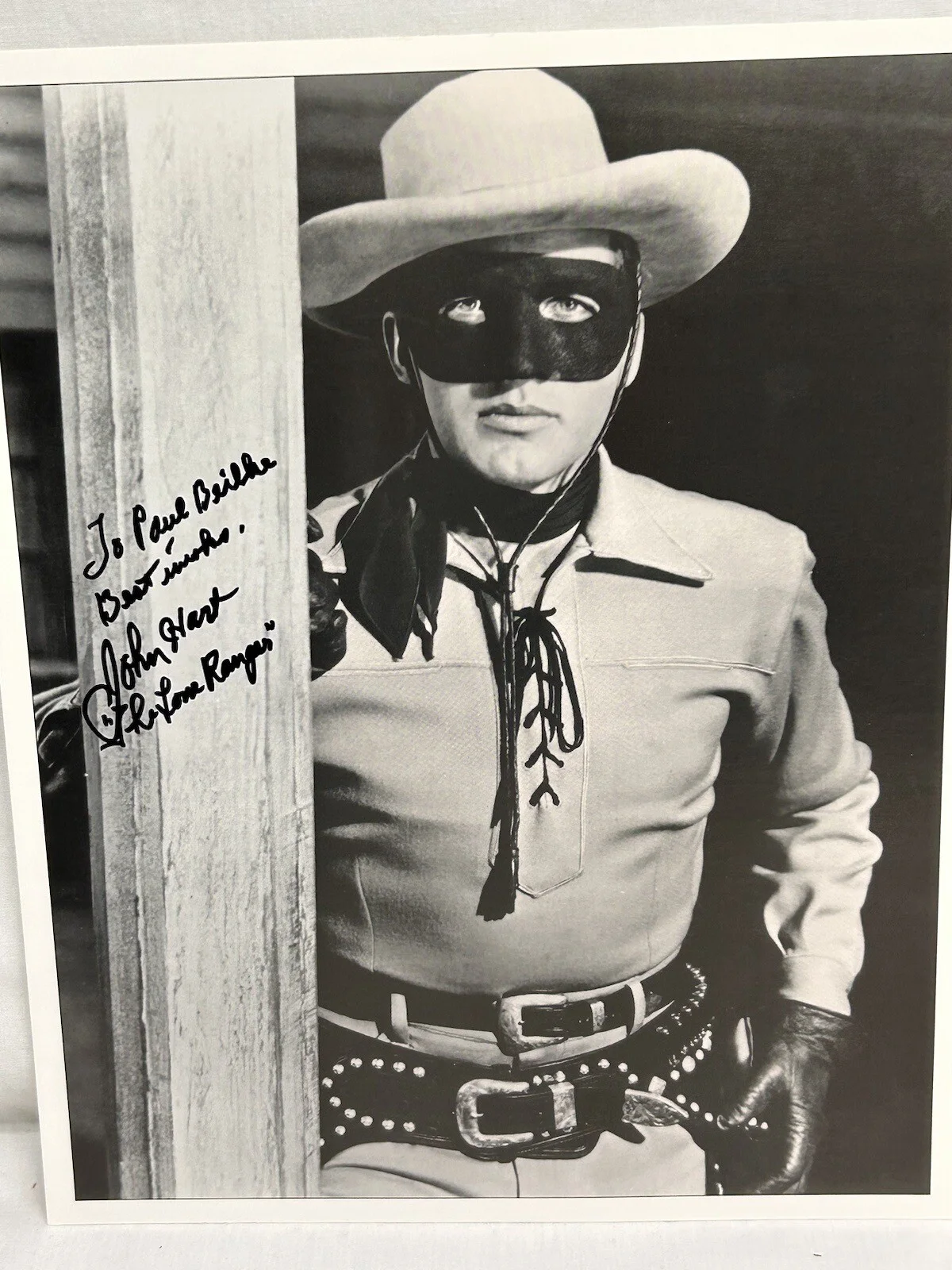John Hart — John Hart “Lone Ranger” American Actor 8x10 B/W Picture Signed, изображение 2