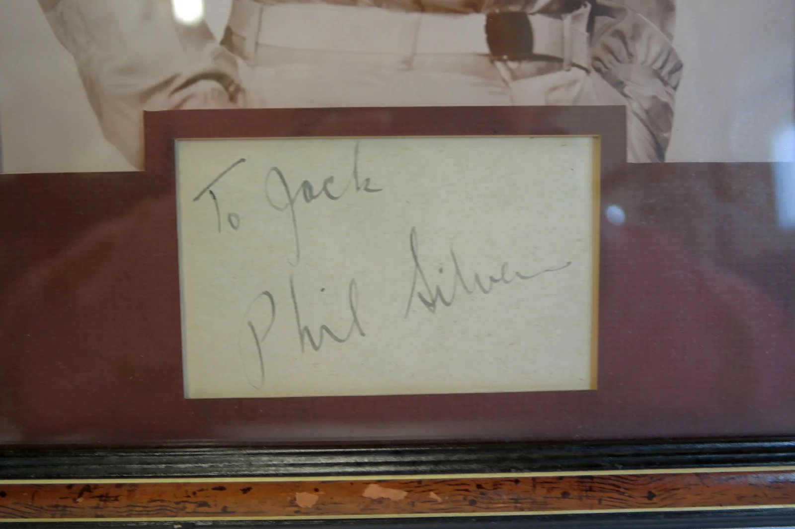 PHIL SILVER - Personalized Framed Autograph & Black/White Photograph, image 2