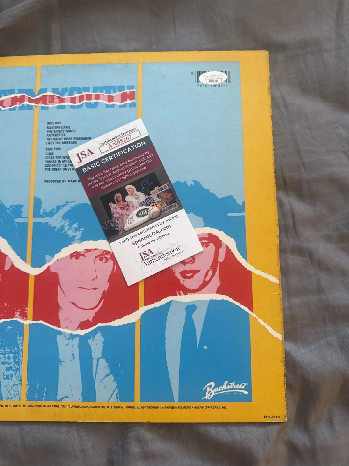 Men Without Hats Ivan Doroschuk JSA Signed Autographed Album Record vinyl, изображение 4